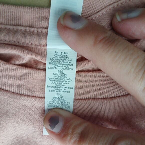 Next Level Apparel Ladies Short Sleeve Tee Ideal Crop T Shirt Size XL Pink Basic - Picture 4 of 5